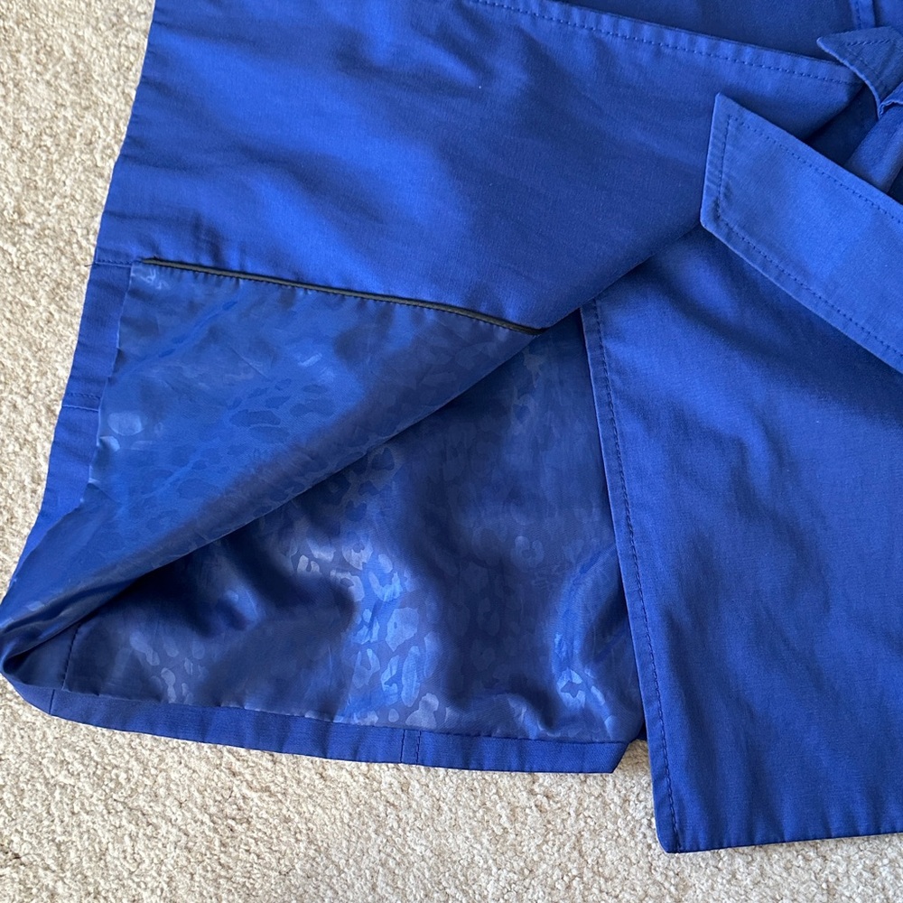Express Women's Royal Blue Trench Coat - Picture 7 of 7